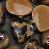 Natural brown agate bead bracelet accessory DIY material, smooth and lustrous, handcrafted beaded gift decoration Application Scenario